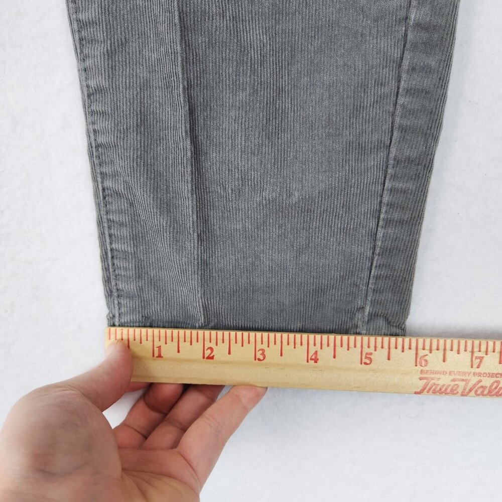 Prana Pants Womens 8 Gray Trinity Corduroy Mid Rise Skinny Leg Flat Front Casual - Picture 6 of 11